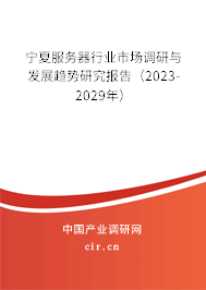 寧夏服務器行業市場調研與發展趨勢研究報告（2023-2029年）