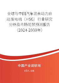 全球與中國汽車混合動力啟動發電機（HSG）行業研究分析及市場前景預測報告（2024-2030年）