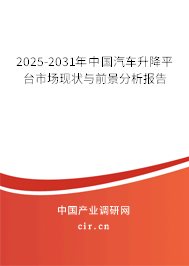 2025-2031年中國汽車升降平臺市場現狀與前景分析報告