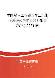 中國燃氣工程設計施工行業發展研究與前景分析報告（2025-2031年）