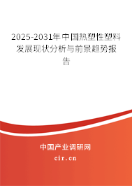 2025-2031年中國(guó)熱塑性塑料發(fā)展現(xiàn)狀分析與前景趨勢(shì)報(bào)告