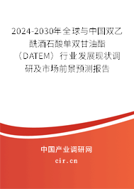 2024-2030年全球與中國雙乙酰酒石酸單雙甘油酯（DATEM）行業發展現狀調研及市場前景預測報告