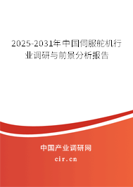 2025-2031年中國伺服舵機行業(yè)調研與前景分析報告 2025-2031年中國伺服舵機行業(yè)調研與前景分析報告