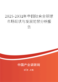2024-2030年中國(guó)鈦合金鋼球市場(chǎng)現(xiàn)狀與發(fā)展前景分析報(bào)告