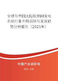 全球與中國太陽能離網發電系統行業市場調研與發展趨勢分析報告（2025年）