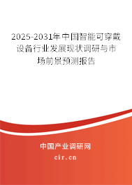 2025-2031年中國智能可穿戴設備行業發展現狀調研與市場前景預測報告