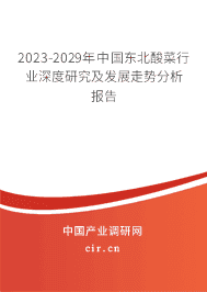 2023-2029年中國東北酸菜行業深度研究及發展走勢分析報告