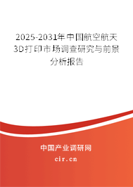 2024-2030年中國航空航天3D打印市場調查研究與前景分析報告