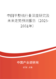中國平整機行業深度研究及未來走勢預測報告（2025-2031年）