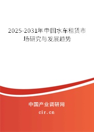 2025-2031年中國水車租賃市場研究與發展趨勢