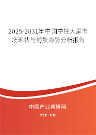 2025-2031年中國中控大屏市場現狀與前景趨勢分析報告