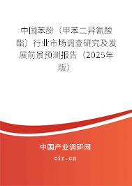 中國苯酚（甲苯二異氰酸酯）行業市場調查研究及發展前景預測報告（2025年版）