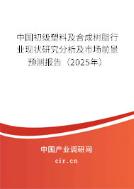 中國初級塑料及合成樹脂行業現狀研究分析及市場前景預測報告（2025年）