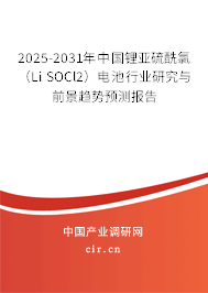 2025-2031年中國鋰亞硫酰氯（Li SOCl2）電池行業研究與前景趨勢預測報告