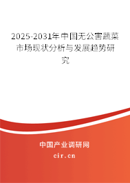 2025-2031年中國無公害蔬菜市場現狀分析與發展趨勢研究