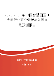 2025-2031年中國智慧園區IT應用行業研究分析與發展前景預測報告