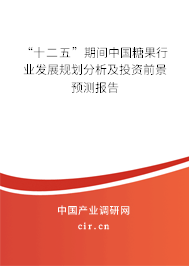 “十二五”期間中國糖果行業發展規劃分析及投資前景預測報告