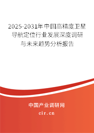 2025-2031年中國高精度衛星導航定位行業發展深度調研與未來趨勢分析報告