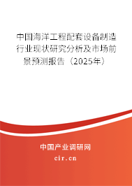 中國海洋工程配套設備制造行業(yè)現(xiàn)狀研究分析及市場前景預測報告（2025年）