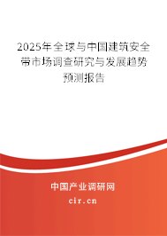 2025年全球與中國建筑安全帶市場調查研究與發展趨勢預測報告