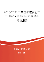 2025-2031年中國顆粒鉀肥市場現狀深度調研及發展趨勢分析報告