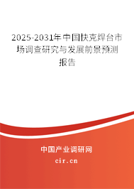 2025-2031年中國快克焊臺市場調查研究與發展前景預測報告