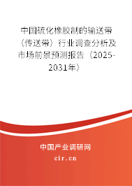 中國硫化橡膠制的輸送帶（傳送帶）行業調查分析及市場前景預測報告（2025-2031年）