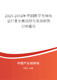 2025-2031年中國(guó)數(shù)字無(wú)繩電話行業(yè)全面調(diào)研與發(fā)展趨勢(shì)分析報(bào)告