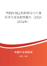 中國水利工程勘察設計行業現狀與發展趨勢報告（2025-2031年）