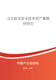 北京信息安全技術和產(chǎn)業(yè)路徑研究
