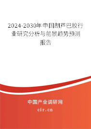 2024-2030年中國胡蘆巴膠行業研究分析與前景趨勢預測報告