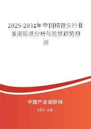 2025-2031年中國精鏜頭行業發展現狀分析與前景趨勢預測