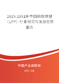 2025-2031年中國磷酸鐵鋰（LFP）行業研究與發展前景報告