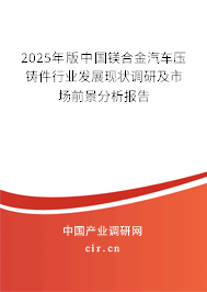 2025年版中國鎂合金汽車壓鑄件行業發展現狀調研及市場前景分析報告