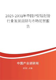 2025-2031年中國P型輻射管行業(yè)發(fā)展調(diào)研與市場前景報(bào)告