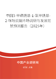 中國3-甲磺?；?1-氯甲?；?2-咪唑烷酮市場調(diào)研與發(fā)展前景預(yù)測報告（2025年）