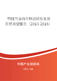 中國汽油機市場調(diào)研及發(fā)展前景展望報告（2013-2018）