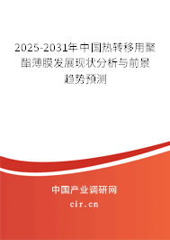 2025-2031年中國熱轉移用聚酯薄膜發展現狀分析與前景趨勢預測