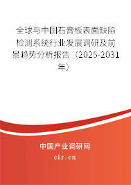 全球與中國石膏板表面缺陷檢測系統行業發展調研及前景趨勢分析報告（2025-2031年）