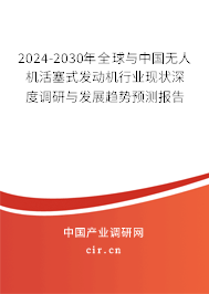 2024-2030年全球與中國無人機活塞式發動機行業現狀深度調研與發展趨勢預測報告