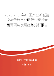 2025-2031年中國產業新城建設與傳統產業園行業現狀全面調研與發展趨勢分析報告