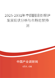2025-2031年中國固溶處理爐發展現狀分析與市場前景預測