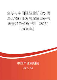 全球與中國硅酸鹽礦渣水泥混合物行業發展深度調研與未來趨勢分析報告（2024-2030年）