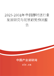 2025-2031年中國即時送行業發展研究與前景趨勢預測報告