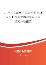 2025-2031年中國(guó)堿性耐火材料行業(yè)發(fā)展深度調(diào)研與未來(lái)趨勢(shì)分析報(bào)告