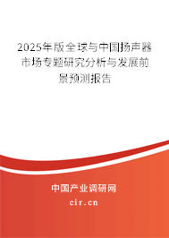 2025年版全球與中國揚(yáng)聲器市場(chǎng)專題研究分析與發(fā)展前景預(yù)測(cè)報(bào)告