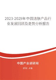 2023-2029年中國潔膚產品行業發展回顧及走勢分析報告