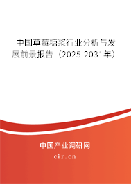 中國草莓糖漿行業分析與發展前景報告（2025-2031年）