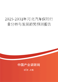 2025-2031年河北汽車保險行業分析與發展趨勢預測報告