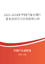 2025-2031年中國汽車水箱行業發展研究與前景趨勢分析